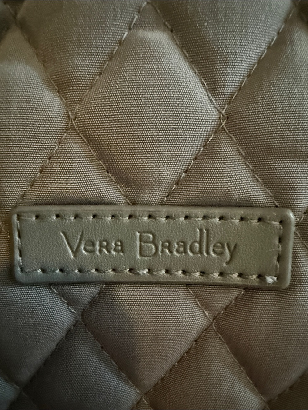 Vera Bradley Quilted Gray Backpack with Front Zip Pocket - Picture 7 of 7